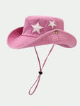 Bucket hat women stars Pink nz