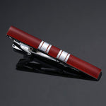 Burgundy and silver tie clip nz