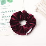 Burgundy hair scrunchie with pocket nz