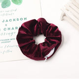 Burgundy hair scrunchie with pocket nz