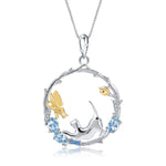 Butterfly and cat topaz necklace nz