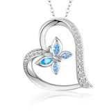 Butterfly heart necklace 45 cm nz