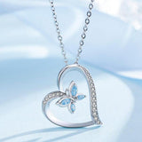 Butterfly heart necklace nz