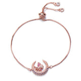 Butterfly Moon Bracelet Rose gold nz