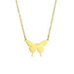 Butterfly Necklace Stainless Steel Gold nz