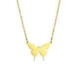 Butterfly Necklace Stainless Steel Gold nz