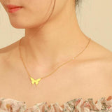Butterfly Necklace Stainless Steel nz