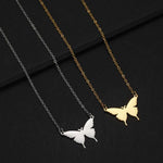 Butterfly Necklace Stainless Steel nz