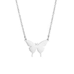 Butterfly Necklace Stainless Steel Silver nz