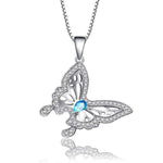 Butterfly necklace with crystal nz