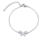 Butterfly Stainless Steel Bracelet Silver nz