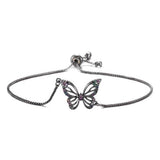 Butterfly zirconia bracelet Black nz