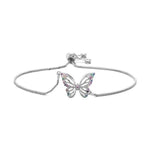 Butterfly zirconia bracelet Silver nz
