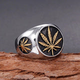 Cannabis Leaf Signet Ring nz
