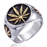 Cannabis Leaf Signet Ring nz