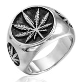 Cannabis Leaf Signet Ring nz