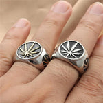 Cannabis Leaf Signet Ring nz