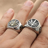 Cannabis Leaf Signet Ring nz