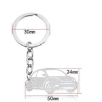Car Keyring Silver nz
