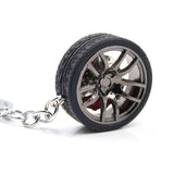 Car wheel keyring Black nz