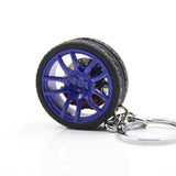 Car wheel keyring Blue nz