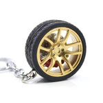 Car wheel keyring Gold nz