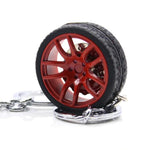 Car wheel keyring Red nz