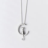 Cat And Moon Pendant nz