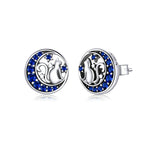 Cat Blue Moon Earrings nz