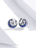 Cat Blue Moon Earrings nz