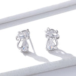 Cat crystal earrings nz