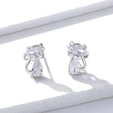 Cat crystal earrings nz