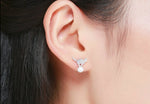 Cat earrings with a delicate pearl nz
