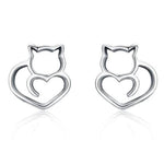 Cat heart earrings nz