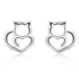 Cat heart earrings nz