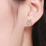 Cat heart earrings nz