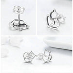 Cat heart earrings nz