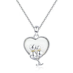Cat heart pendant nz