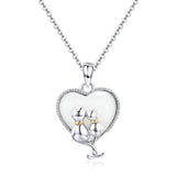 Cat heart pendant nz