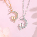 Cat On The Moon Necklace nz