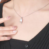 Cat Pendant with Pearl nz