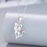 Cat Pendant with Pearl nz