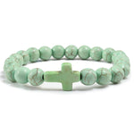 Catholic cross bracelet Apple green nz
