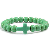 Catholic cross bracelet Green nz