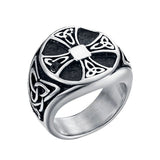 Celtic cross ring 54 mm / Silver nz