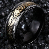 Celtic Dragon Ring 54 mm / Gold nz