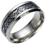 Celtic dragon sturdy ring 49 mm / Black nz