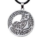Celtic fox necklace Antique silver nz
