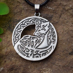 Celtic fox necklace Antique silver nz