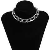 Chain choker necklace Silver nz